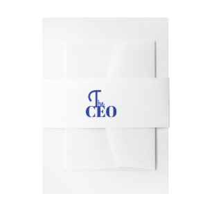 Modern Minimal Der CEO Blau Einladungsbanderole