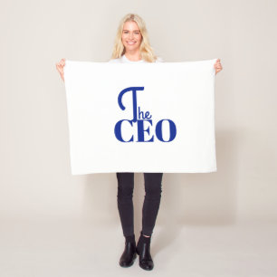 Modern Minimal Der CEO Blau Fleecedecke