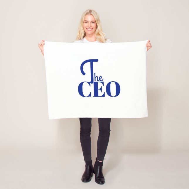 Modern Minimal Der CEO Blau Fleecedecke (Beispiel)