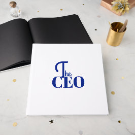 Modern Minimal Der CEO Blau Gästebuch