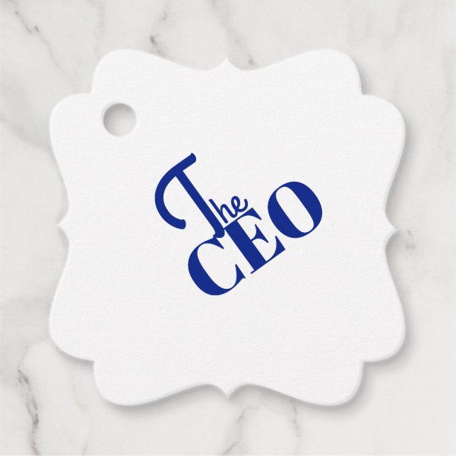 Modern Minimal Der CEO Blau Geschenkanhänger (Vorderseite)