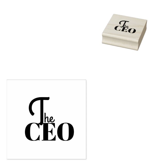 Modern Minimal Der CEO Blau Gummistempel (Stempel)