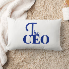 Modern Minimal Der CEO Blau Lendenkissen