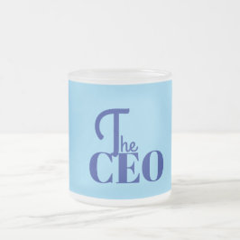 Modern Minimal Der CEO Blau Mattglastasse