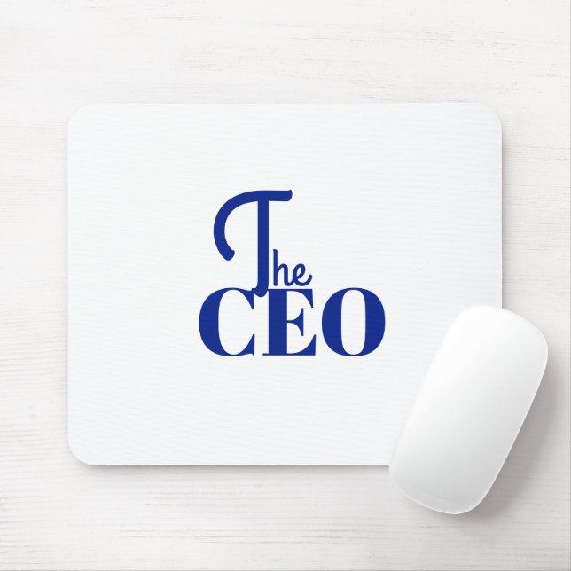 Modern Minimal Der CEO Blau Mousepad (Mit Mouse)