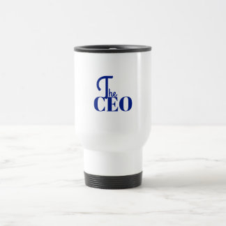 Modern Minimal Der CEO Blau Reisebecher