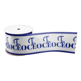 Modern Minimal Der CEO Blau Satinband
