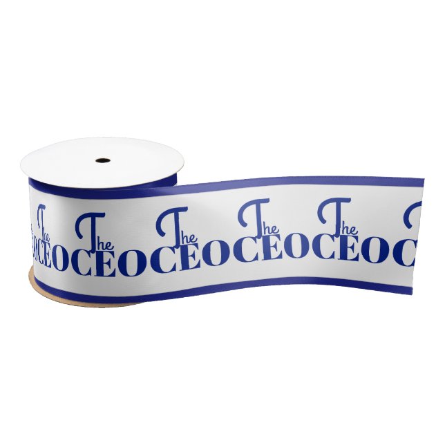 Modern Minimal Der CEO Blau Satinband (Spule)