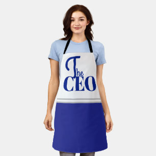 Modern Minimal Der CEO Blau Schürze