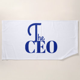 Modern Minimal Der CEO Blau Strandtuch