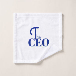 Modern Minimal Der CEO Blau Waschlappen