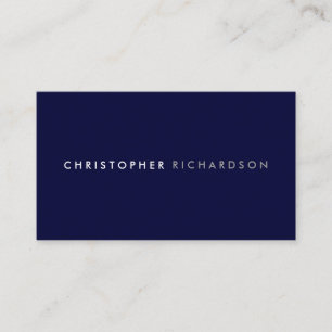 MODERN & MINIMAL Dunkler Navy Blau Visitenkarte