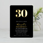 MODERN MINIMAL einfaches 30. Party Schwarz-weißes  Folieneinladung<br><div class="desc">von kat massard >>> https://linktr.ee/simplysweetpaperie <<< Ein modernes minimales Einladungsdesign für Ihren Geburtstag - Aktualisieren Sie die Vorlage um Ihr Alter widerzuspiegeln - zu einfach! TIPP: 1. Um Grafiken und Schriftart zu ändern/zu verschieben und mehr Text hinzuzufügen, klicken Sie auf den Button "Anpassen". - - - - - - -...</div>