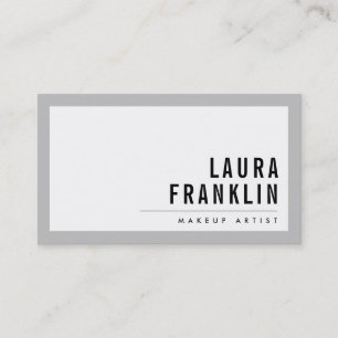 MODERN MINIMAL fett, weich grau schwarz Visitenkarte