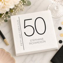 Modern Minimal Fünfzig und Fantastisch 50. Geburts
