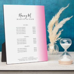 Modern minimal gradient pink white makeup & hair  fotoplatte