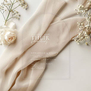 Modern, minimal, Hochzeit Acryleinladungen