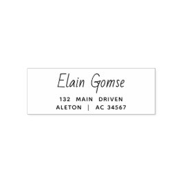 Modern Minimal | Informelle Schrift Rücksendeadres Permastempel