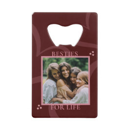 Modern Minimal Maroon Chic Typography Galentine's Geldbeutel Flaschenöffner