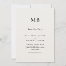 Modern Minimal Micro Wedding Save the Date