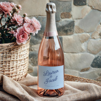 Modern Minimal Minimalist Blue Wedding