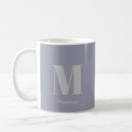 Modern Minimal Monogram, Anfangsgrauer Name Kaffeetasse