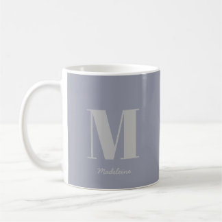 Modern Minimal Monogram, Anfangsgrauer Name Kaffeetasse