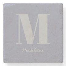 Modern Minimal Monogram, Anfangsgrauer Name