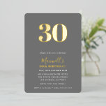MODERN MINIMAL Party Grau 30. Folieneinladung<br><div class="desc">von kat massard >>> https://linktr.ee/simplysweetpaperie <<< Ein modernes minimales Einladungsdesign für Ihren Geburtstag - Aktualisieren Sie die Vorlage um Ihr Alter widerzuspiegeln - zu einfach! TIPP: 1. Um Grafiken und Schriftart zu ändern/zu verschieben und mehr Text hinzuzufügen, klicken Sie auf den Button "Anpassen". - - - - - - -...</div>