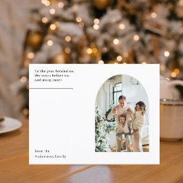 Modern Minimal Photo Arch Christmas Cards Postkarte