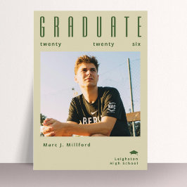 Modern Minimal Photo Graduation Announcement Card Einladung