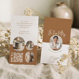 Modern Minimal Pottery Photo Collage Business Card Visitenkarte