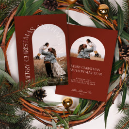 Modern Minimal Red Arch 2 Foto Frohe Weihnachten H