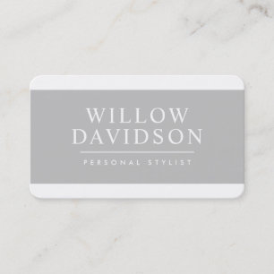 MODERN MINIMAL schlicht, hellgrau und elegant Visitenkarte