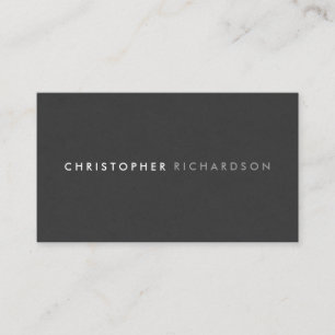 MODERN & MINIMAL Schwarze Karte Business Card