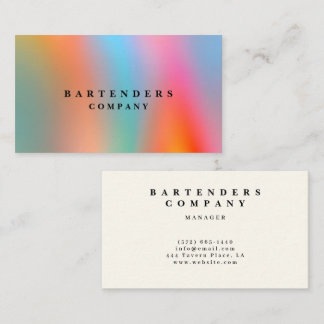 Modern Minimal Soft Gradient Colors Visitenkarte