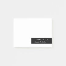Modern Minimal | Stilvolle schwarze und weiße Noti
