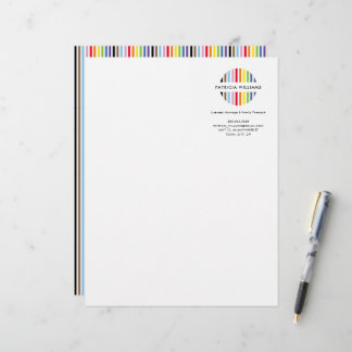 MODERN MINIMAL stripe logo rainbow pride LGBTQ Briefbogen