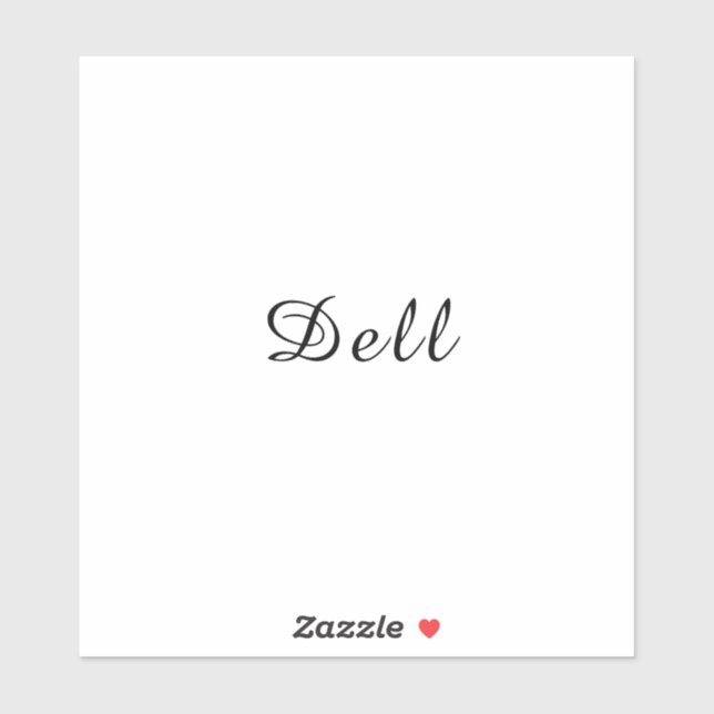 Modern Minimal Stylish Dell Design Aufkleber (Blatt)