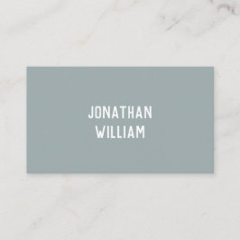 Modern Minimal Typografie Dusty Blue Paper Visitenkarte