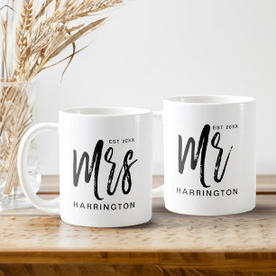 Modern & Minimal Typografie Mrs. Wifey Kaffeetasse