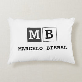 Modern Minimal Typography White Paper Square Dekokissen