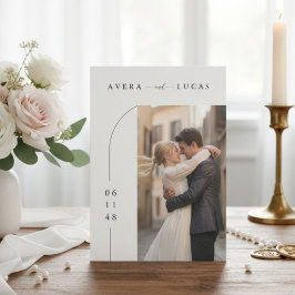 Modern Minimal Wedding Invitation with Photo Einladung