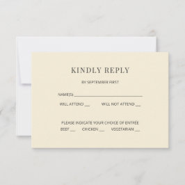 Modern Minimal Wedding RSVP Card Einladung