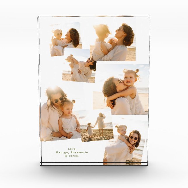 Modern Minimal Weihnachten Multi 8 Album Geschenk Fotoblock (Vorderseite)