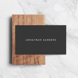 MODERN & MINIMAL weiß/dunkelgrau Visitenkarte