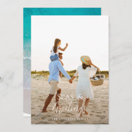 Modern minimale 1 Foto Weihnachtszeit Feiertagskarte