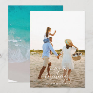 Modern minimale 1 Foto Weihnachtszeit Feiertagskarte