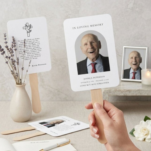 Modern minimale Beerdigungskarte Fächer (Von Creator hochgeladen)