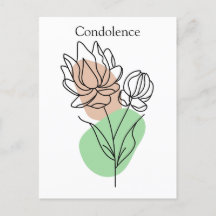 Modern | Minimale Beileidsbekundung | Blume